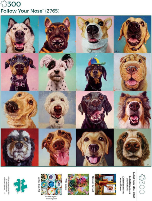 Buffalo Games - Follow Your Nose - 300 Large Piece Jigsaw Puzzle - Multicolor, 18"L X 18"W