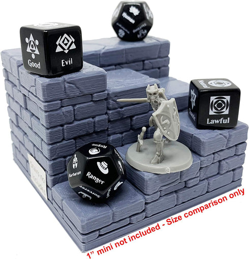 Citadel Black Character Randomizer Dice Set for Dungeons and Dragons 5th Edition, Randomize Class, Race, & Alignment