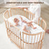 Pro Goleem Satin Bassinet Sheet - 2 Pack, Soft Silk Feeling Sheet for Cradle or Bassinet Pad, White and Gray