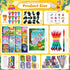 96Pcs Set 4-8-12 BenLouis Kids Party Favors Mini Coloring Books Crayon Slap Bracelets Stickers Bulk for Kids Classroom