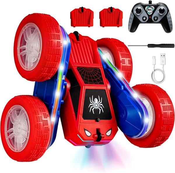 SANGQAOFU Spider Remote Control Car 4WD 360 Flips RC Stunt Car Toys Cyber-Inspired