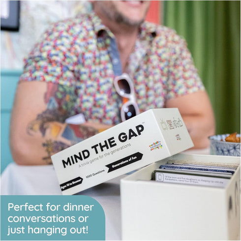 Mind The Gap Just The Questions Expansion Pack - 1000 New Questions for All Generations + 50 New Challenge Cards