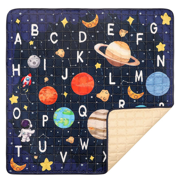 Baby Play Mat for Floor, GFU Non-Slip 50x50 Playpen Mat, Thick One-Piece