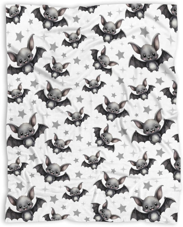 Halloween Bats and Stars Baby Blanket Gifts for Boys Girls Super Soft
