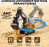 2.4Ghz, 6-12 Remote Control Excavator Toys, RC Construction Toys with Metal Shovel, Lights, Sounds RC Truck Digger Toys