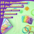 HAPMARS Make Your Own Glitter Water Bracelets Craft Kit, Gem Art Bracelet for Kids, Friendship Jewelry Making Gift