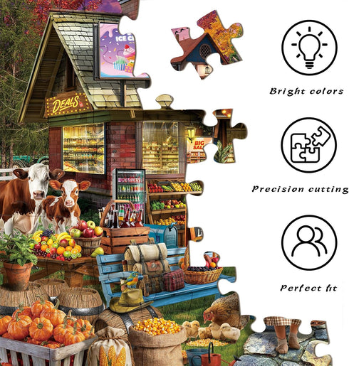 1000 1000 1000-Countryside HUADADA Puzzles for Adults Pieces,Challenging Game Toys, Puzzles Pieces,Impossible Puzzle