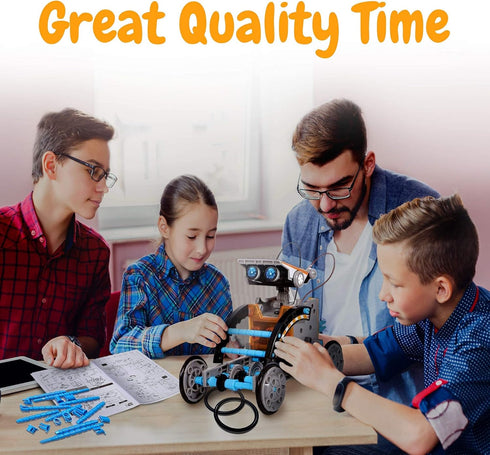 WISHKY TOYS 12-in-1 8-12 190 8-12 STEM Solar Robot Toys, Building Science Educational Experiment Kit for Kids Aged |