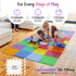 36 12" 12" Tummy Tiles with Borders | x Baby Play Mat Foam Puzzle Floor Tiles | Non-Toxic Soft Waterproof Interlocking