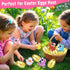 8 Pack Jumbo Golden Easter Eggs with Eye-Pop Fidget Toys Inside, Large Plastic Filled Easter Eggs for Easter Basket