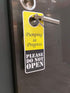 Do Not Disturb Sign, Pumping in Progress Door Hanger, 2 Pack, Double Sided for Any Place
