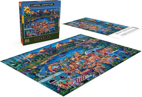 Buffalo Games Dowdle Camping Adventure, 300 Piece Jigsaw Puzzle for Adults, Perfect for Game Nights, 21.25 x 15.00