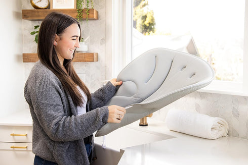 Ubbi Stingray Sink Bather for Baby, Soft Baby Bath Cushion, Newborn Essential