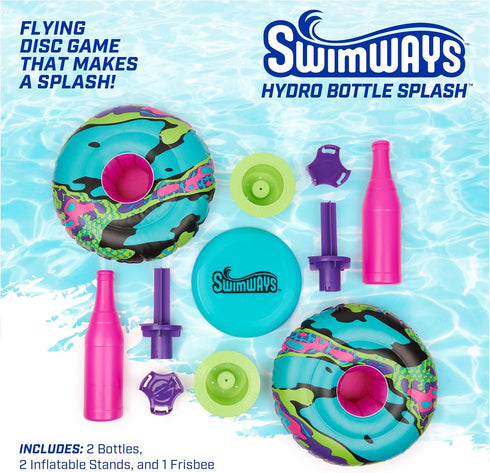 SwimWays Hydro Bottle Splash, Pool Toys for Kids and Adults, Throwing Disc Swimming Pool Game for Ages 5 & Up