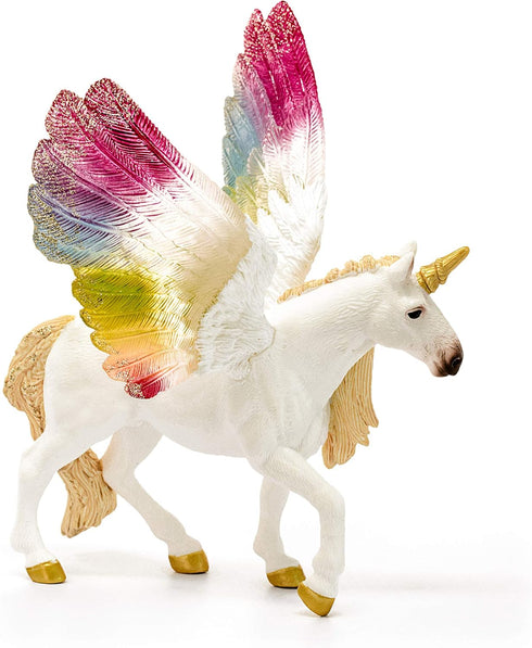 7" 5+ Schleich bayala - Rainbow Unicorn Figure - Unicorn Toy for Girls and Boys - Fantasy Horse Figurine for Kids Ages