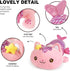 Onsoyours Cute Kitten Mermaid Plush Toy, Soft 12" Kitty Plush Pillow for Kids (Pink Cat Mermaid)