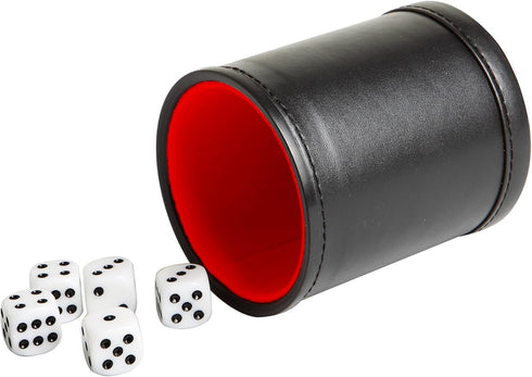 Hathaway Modifier Dice Cup with 5 Dice, Black, 16mm