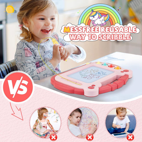 3, 3 HCFJEH Magnetic Drawing Board, Sketch Doodle Board Pad Toy, Educational Learning Toys for Toddlers Learning Toys