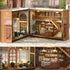 1:32 TuKIIE DIY Miniature Dollhouse Kit with Furniture, Scale Opened & Closed Mini Cube Wooden Doll House Book Nook