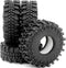 HOBBYSOUL 1.0 Mud Tires, 61 * 22.4mm Super Soft Sticky Crawler Tires for RC 1/18 TRX4M 1/24 AX24 SCX24