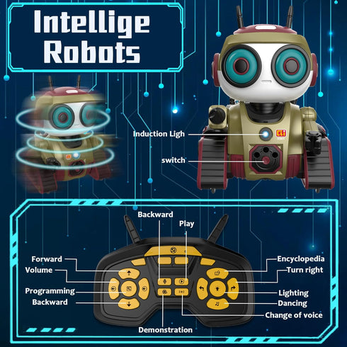 Programming BYTEWAR Robot Toy for Kids, Rechargeable Remote Control Robot, Intelligent Function, Gesture Sensing