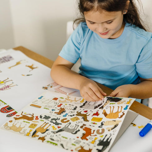 Set: 3+ Melissa & Doug Sticker Collection and Coloring Pads Princesses, Fairies, Animals, and More Kids Arts