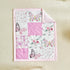 Set 3 Set Patchwork Crib Bedding Butterfly Plaid Floral Design Pieces Baby Girl Cute Quilted Comforter with Fitted