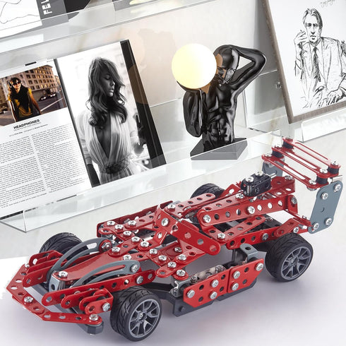 Set 287 8-12, 8 9 10 11 12-16 Building Kit Red Model Car - PCS STEM Project Building Toys for Kids Ages Assembly
