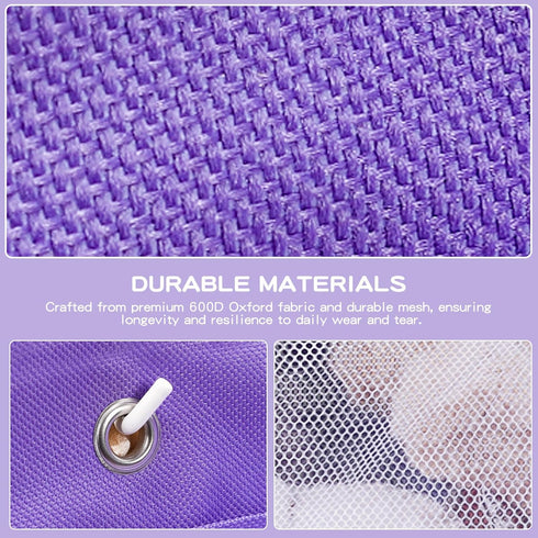ANROYE Large Corner Stuffed Animal Storage, Purple Wall Hammock for Kids Plushies Toy Organizer