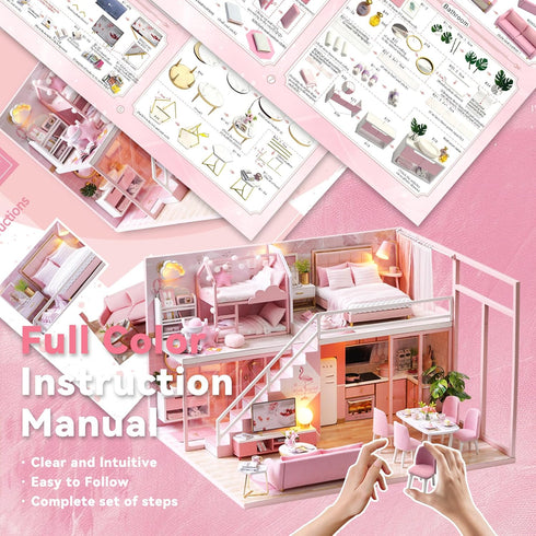 Creative Miniature Dollhouse Kit with Furniture - Perfect Gift for Art Lovers