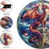 500 16.5x16.5 Jiroinlly Wooden Puzzles for Adults Pieces, Dinosaur Starry Night, Unique Shaped Jigsaw Puzzle, Relaxing