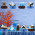 12Pcs Nautical Party Supplies Cruise Ship Birthday Honeycomb Centerpieces for Ocean Party Decorations Ship Theme Table