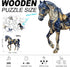 300pcs 15'' 15.6'' Horse Wooden Puzzles for Adults, Horse Wooden Jigsaw Puzzles for Adults, Unique Shaped Jigsaw