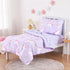 Set 4 Set Wake In Cloud - Toddler Bedding for Girls, Cute Unicorn Rainbow Stars, Pieces Soft Crib Bed Including
