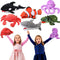 Liliful 6 Pieces Animal Hand Puppets Kids Hand Puppets with Working Mouth