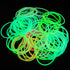 Hotop 100 Pcs 80s Multicolor Silicone Jelly Bracelets, Rainbow Glow Neon Stretchable, 80's Party Favor, Random Color