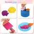 YIDESTARS 4lbs Kids(3-8) Sensory Play Kit: Sand Art & Ice Cream Toy - Colorful Sand,Molds,Tools,Sandbox w/Lid - Fun