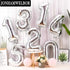 Jonhamwelbor Giant Silver Number Balloons, 16 Foil Mylar Balloons for Sweet 16th Birthday Party Supplies