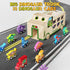 10 Set 2-5 GJZZ Wooden Dinosaur Truck & Magnetic Wooden Dinosaur Train | Montessori STEM Toys for Kids Years | Toddler