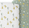 JumpOff Jo - 2 Pack Fitted Crib Sheet, Super Soft Breathable 100%