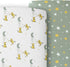 JumpOff Jo - 2 Pack Fitted Crib Sheet, Super Soft Breathable 100%