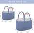 COMSE Large Diaper Caddy Organizer for Girl Boy, Cotton Rope Diaper Basket with Handles, Baby Shower Gifts, Folkstone