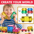 8PCS Set 3+ Magnetic Tiles Mini Cars Construction Compatible with Mini & Major Tiles, Magnet Car Easter Toys for Year