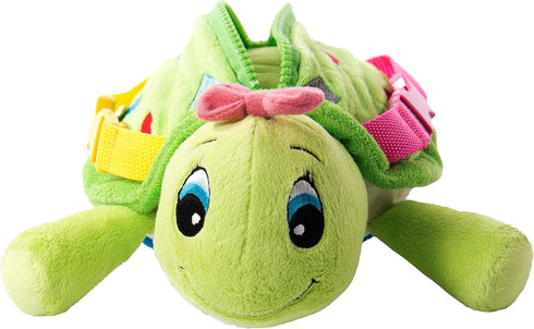 Buckle Toys Belle Turtle Stuffed Animal Montessori Toys for Toddlers 1-3, Travel Essentials for Kids