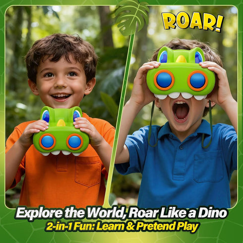 Zmpolir 3-12 Manual,3 4 5 6 7 8 9 10 11 12 Dinosaur Toys for Boys Age Kids Binoculars, Dinosaur Binoculars with Compass