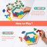 Coogam Wooden Hexagon Puzzle for Kid Adults - Shape Pattern Block Tangram Brain Teaser Toy Geometry Logic IQ Game STEM