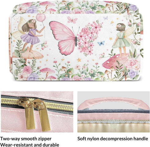 LiSoAkWE Backpack Backpack Mommy Backpack Fairy Garden Watercolor Butterfly Personalized Diaper Bag