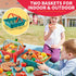 Sets Kitchen-80PC 2 Play Food for Kids Pretend Food with Kids Picnic Basket, Toy Food with Pizza Toy, Plastic Food