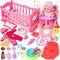 DRAMATION 12'' Interactive Baby Doll Set with Crib and High Chair, 32