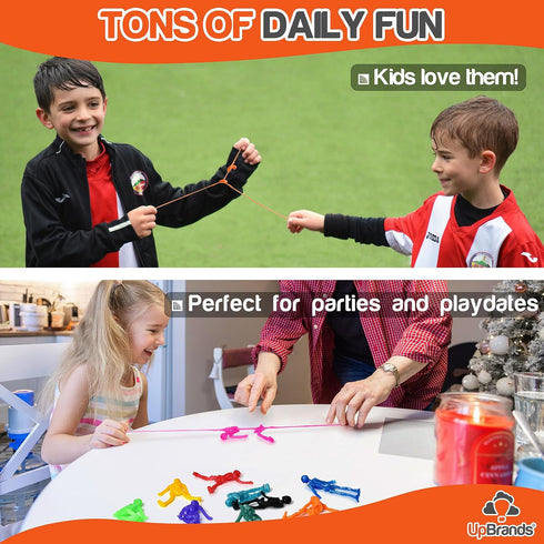UpBrands Halloween Party Favors for Kids, 24 Stretchy Skeleton Toys for Goodie Bags, Classroom Prizes, Birthday Gifts